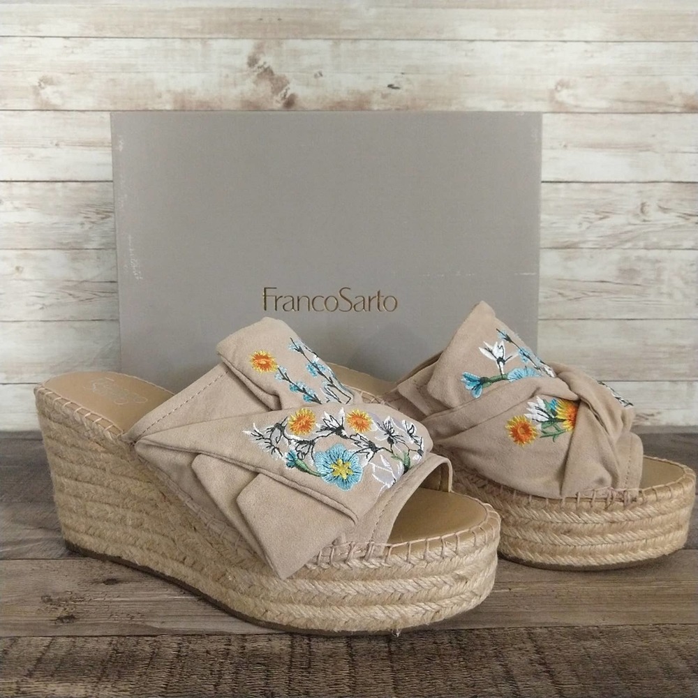Franco Sarto Talinda Wedge Espadrilles Sandals 10